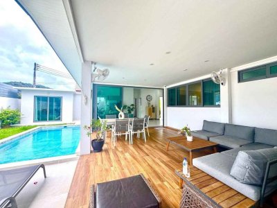 7R0696 ให้เช่า pool villa 3 ห้องนอน 3 ห้องน้ำ ราคา 100,000 ต่อเดือน โซนราไวย์