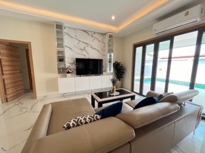 7R0746 ให้เช่า pool villa 3ห้องนอน 3ห้องน้ำ ราคา 130,000 ต่อเดือน โซนราไวย์