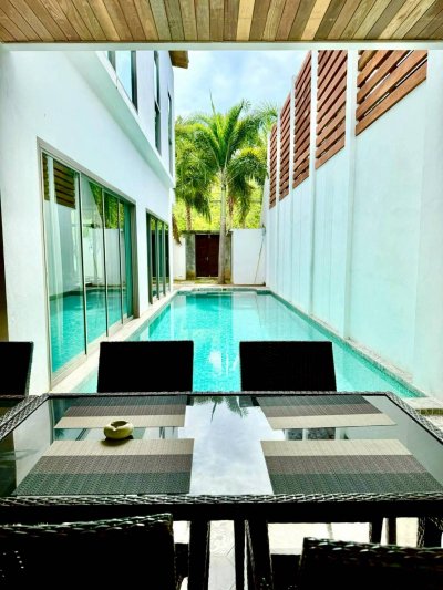 7R0934 ให้เช่า pool villa 3 ห้องนอน 3 ห้องน้ำ ราคา 125,000 ต่อเดือน โซนราไวย์