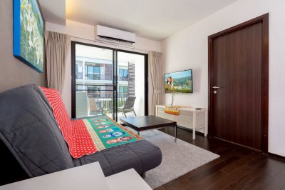 7R0938 คอนโดมิเนียม 2 ห้องนอน 1 ห้องน้ำ ให้เช่าเดือนละ 40,000 บาท โซนราไวย์