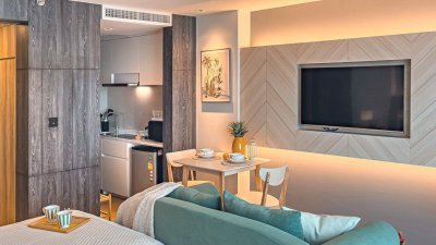 7R0960 คอนโดมิเนียม1 ห้องนอน 1 ห้องน้ำ ให้เช่าเดือนละ 35,000 บาท โซนราไวย์