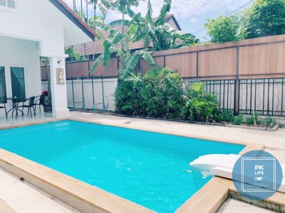 8R0126 ให้เช่า Pool villa โซนฉลอง 3 ห้องนอน 2 ห้องน้ำ ราคา 45,000/เดือน โซนฉลอง