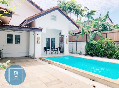 8R0126 ให้เช่า Pool villa โซนฉลอง 3 ห้องนอน 2 ห้องน้ำ ราคา 45,000/เดือน โซนฉลอง