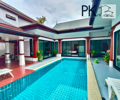8R0250 ให้เช่า pool villa 3 ห้องนอน 4 ห้องน้ำ ราคา 80,000/เดือน โซนฉลอง
