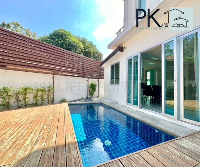8R0259 House with dipping pool 4bedroom 3bathroom 80,000/month the house location at Chalong