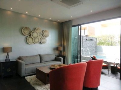 8R0297  This pool villa 2bedroom 2bathroom 60,000/month the house location at Chalong
