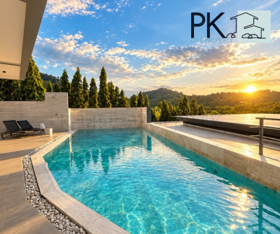 8R0335 This pool villa 4bedroom 4bathroom 150,000/month the house location at Chalong