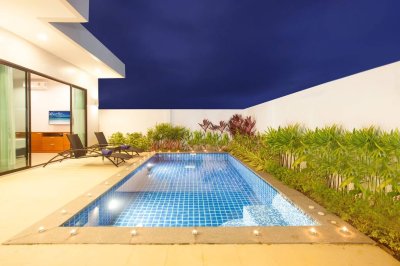 8R0369  This pool villa 2bedroom 2bathroom 60,000/month the house location at Chalong