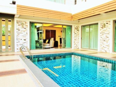 8R0445 ให้เช่า pool villa 3 ห้องนอน 3 ห้องน้ำ ราคา 180,000/เดือน โซนฉลอง