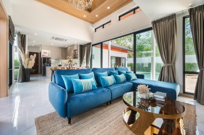 8R0447 This pool villa for rent  2 bedroom 2 bathroom 100,000/month the house location at Chalong have fully furnished