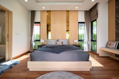 8R0447 This pool villa for rent  2 bedroom 2 bathroom 100,000/month the house location at Chalong have fully furnished