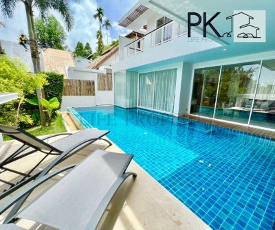 8R0471 ให้เช่า pool villa 3ห้องนอน 3ห้องน้ำ ราคา 120,000/เดือน โซนฉลอง
