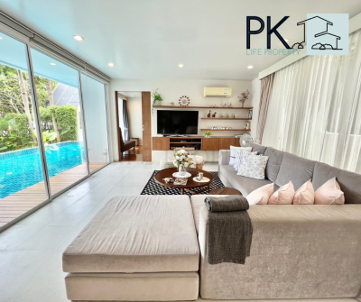 8R0471 ให้เช่า pool villa 3ห้องนอน 3ห้องน้ำ ราคา 120,000/เดือน โซนฉลอง