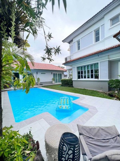 8R0523 Pool villa for rent 4bedroom 4bathroom 130,000/month at chalong
