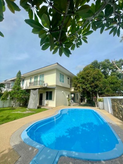 8R0607 ให้เช่า pool villa 4ห้องนอน 4ห้องน้ำ ราคา 65,000/เดือน โซนฉลอง