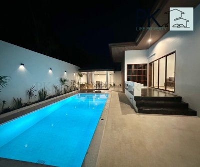 8R0619 ให้เช่า pool villa 3ห้องนอน 2ห้องน้ำ ราคา 75,000/เดือน โซนฉลอง