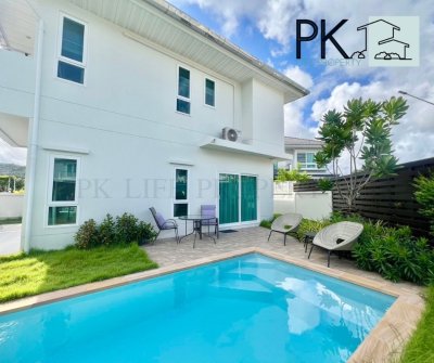 8R0637 ให้เช่า pool villa 3ห้องนอน 3ห้องน้ำ ราคา 79,000/เดือน โซนฉลอง