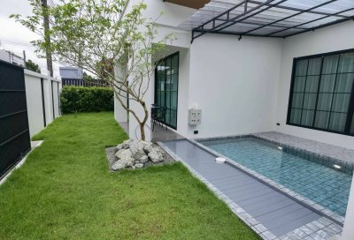 8R0639 House with Jacuzzi for rent 3 bedroom 4 bathroom 65,000/month at chalong