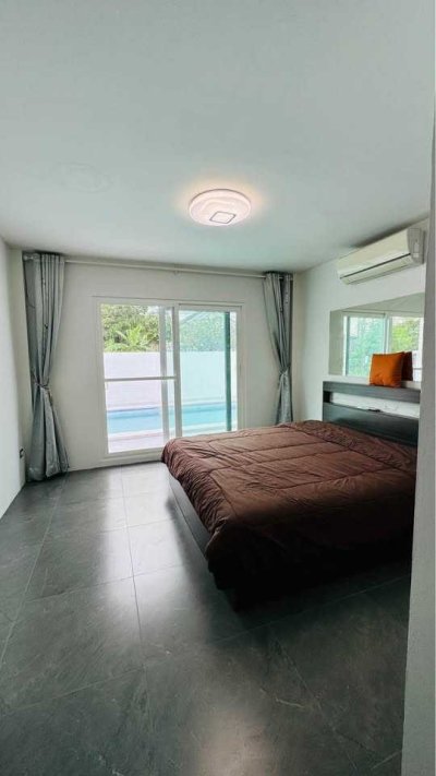 8R0671 ให้เช่า pool villa 3 ห้องนอน 2 ห้องน้ำ ราคา 85,000/เดือน โซนฉลอง