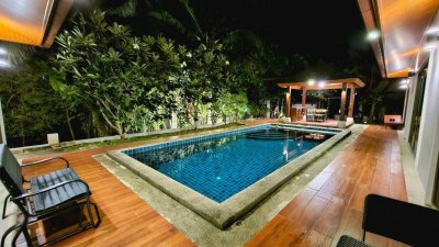 8R0679 ให้เช่า pool villa 4 ห้องนอน 3 ห้องน้ำ ราคา 100,000/เดือน โซนฉลอง