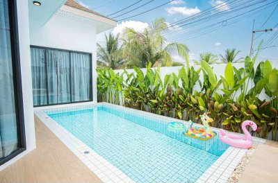 8R0870 Pool villa for rent 3 bedroom 3 bathroom 85,000/month at chalong