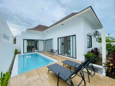 8R0931 ให้เช่า pool villa 3 ห้องนอน 4 ห้องน้ำ ราคา 95,000/เดือน โซนฉลอง