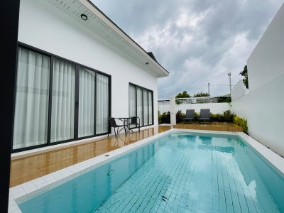 8R0931 ให้เช่า pool villa 3 ห้องนอน 4 ห้องน้ำ ราคา 95,000/เดือน โซนฉลอง