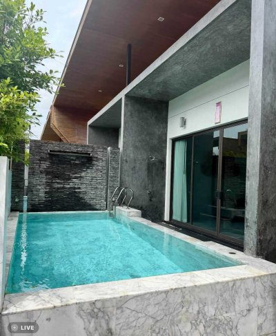 8R0934 ให้เช่า pool villa 2 ห้องนอน 2 ห้องน้ำ ราคา 55,000/เดือน โซนฉลอง