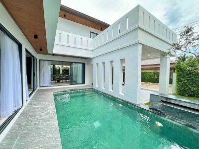 8R0945 ให้เช่า pool villa 3 ห้องนอน 4 ห้องน้ำ ราคา 140,000/เดือน โซนฉลอง