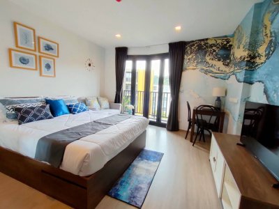 9R0345 คอนโดมิเนียม 1 ห้องนอน 1 ห้องน้ำ ให้เช่าเดือนละ 18,000 บาท โซนวิชิต