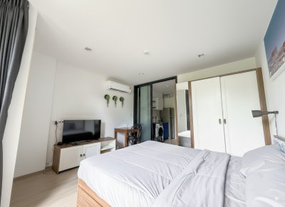 9R0698 คอนโดมิเนียม 1 ห้องนอน 1 ห้องน้ำ ให้เช่าเดือนละ 15,000 บาท โซนวิชิต