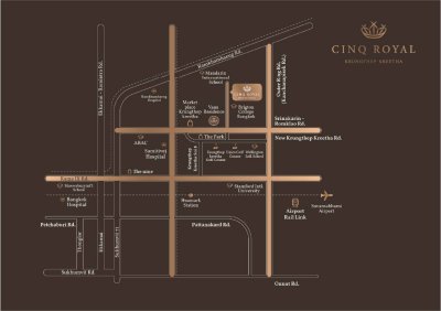 CINQ ROYAL Krungthep Kreetha Near Yaek Lam Sali Station 5 Beds 6 Baths 705 sq m. Fully Furnished
