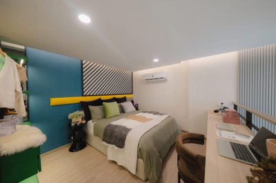 Aspire Sukhumvit Rama4 near BTS Phra khanong  25.50 m². Fully Furnished