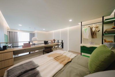 Aspire Sukhumvit Rama4 near BTS Phra khanong  25.50 m². Fully Furnished