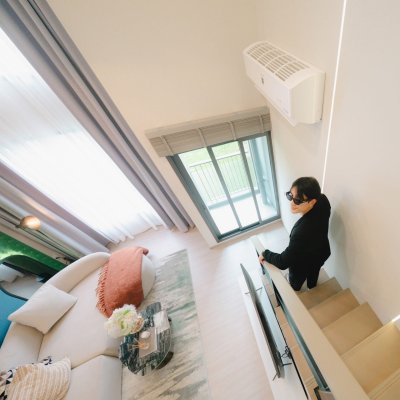 Aspire Sukhumvit Rama4 near BTS Phra khanong  25.50 m². Fully Furnished