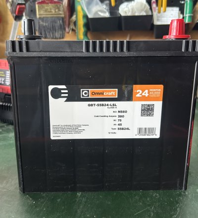 Omnicraft  55B24L 45Ah แบตรถเก๋ง 45แอมป์