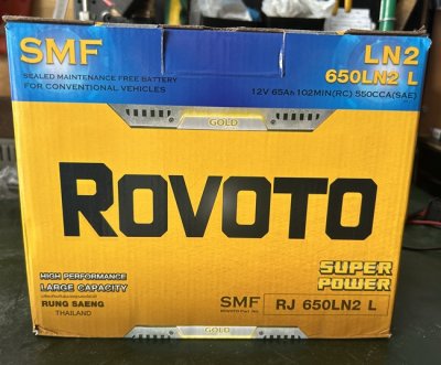 Rovoto แบตเตอรี่ rovoto-ln2-565h25l