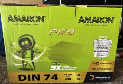 แบตเตอรี่รถยนต์ ชนิดขั้วจม AMARON รุ่น DIN74 (HI-LIFE) แบตเตอรี่รถยนต์ ชนิดขั้วจม AMARON รุ่น DIN74 (HI-LIFE)