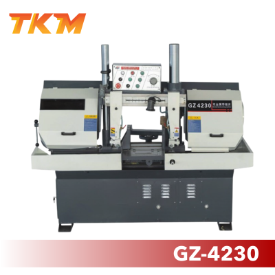 เครื่องเลื่อยสายพาน ระบบเซมิออโต้แบบสองเสา รุ่น GZ-4230 รูปแบบใหม่สำหรับงานตัดเหล็กโครงสร้าง