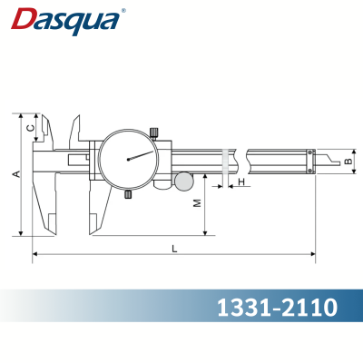 DASQUA  Dial Caliper 1331-2110