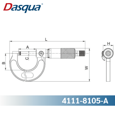 Dasqua ไมโครมิเตอร์วัดนอก รุ่น 4111-81XX-A