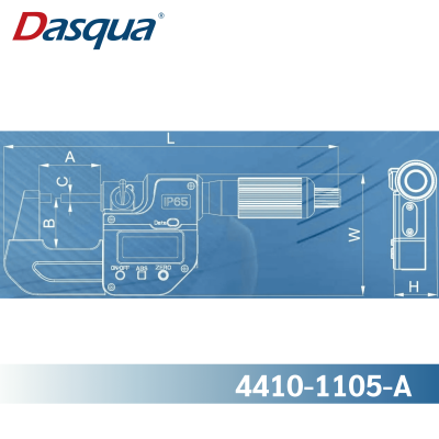 Dasqua 4410-11XX-A IP65 Oil & Water Proof Digital Micrometer