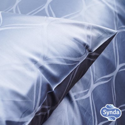 Fitted bed sheet, SYNDA RIVERINE NAVY