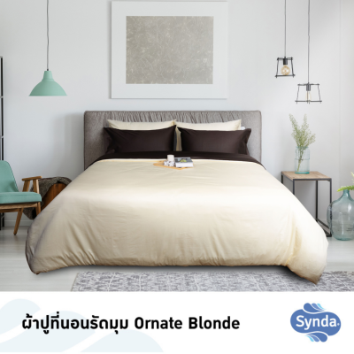 Fitted bed sheet, ORNATE BLONDE