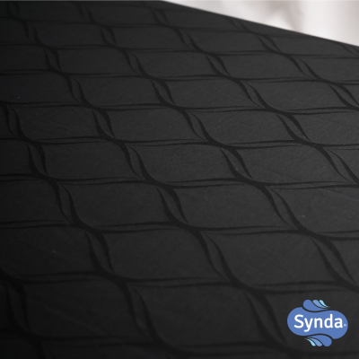 Fitted bed sheet, SYNDA RIVERINE BLACK