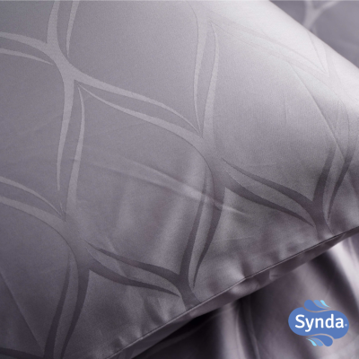 Fitted bed sheet, SYNDA RIVERINE GREY