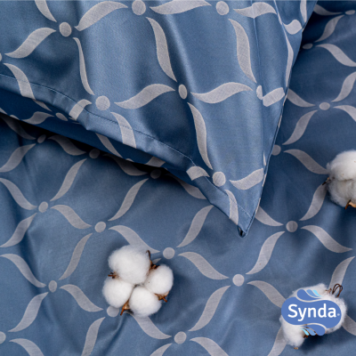 Fitted bed sheet, VERNA BLUE