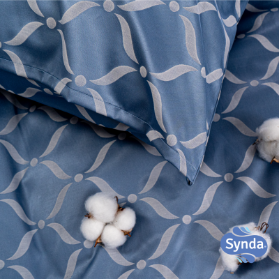 Fitted bed sheet, VERNA BLUE Fitted bed sheet, VERNA BLUE