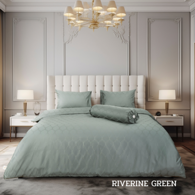 ผ้าปูที่นอนรัดมุม รุ่น RIVERINE GREEN