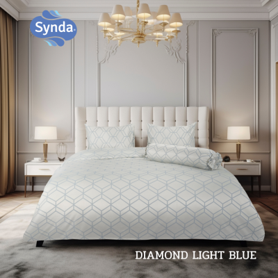Fitted bed sheet, SYNDA DIAMOND LIGHT BLUE Fitted bed sheet, SYNDA DIAMOND LIGHT BLUE